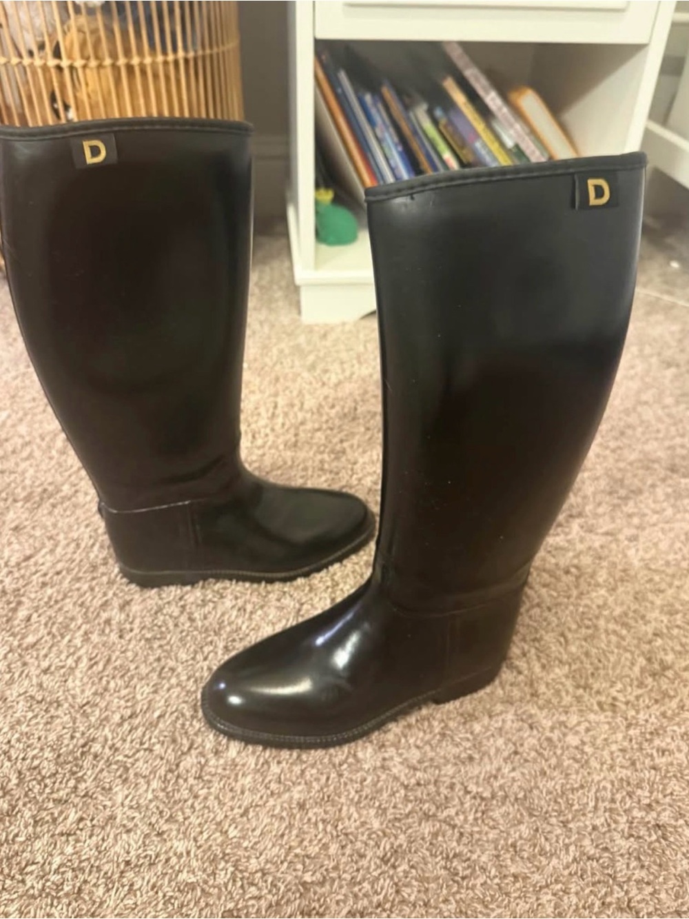Little girls  riding boots